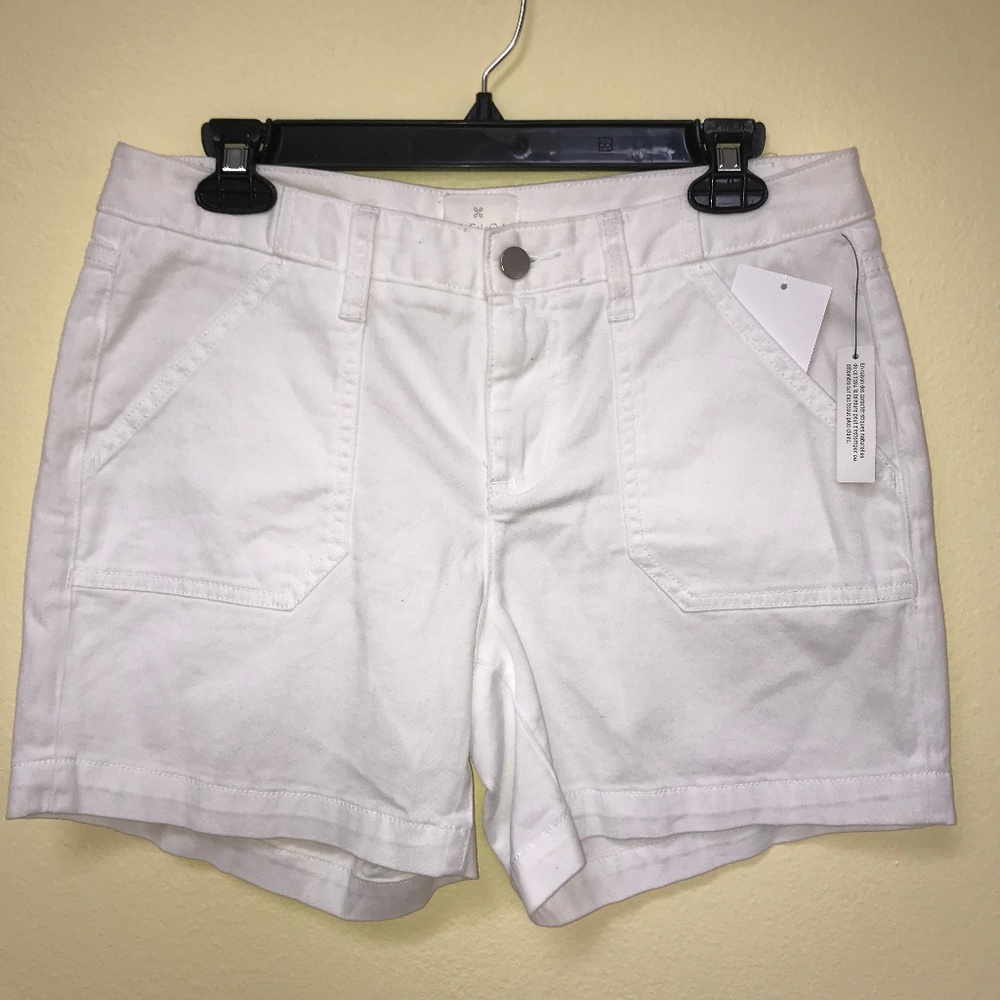 Caslon Size 6 Casual White Shorts Cotton Blend